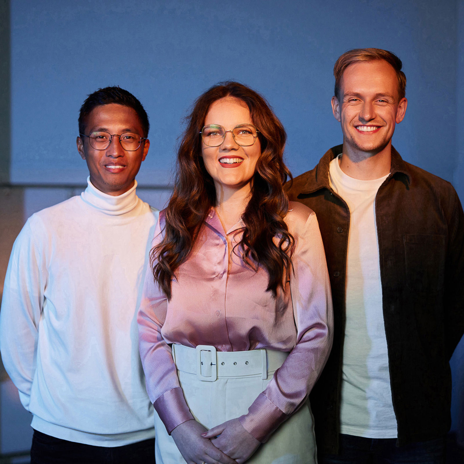 Groepsportret Gregory Kertoidjojo, Mirlin Odink En Bart Veneboer